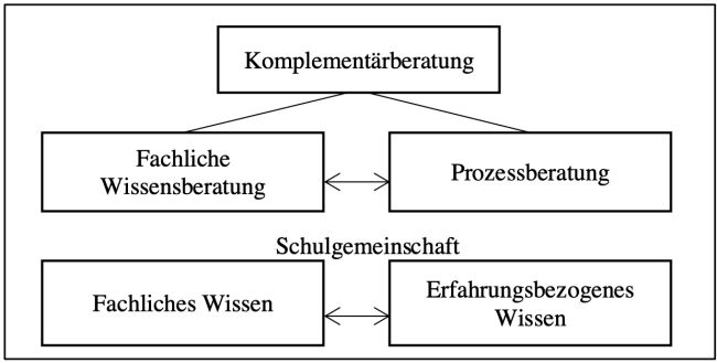 Abbildung 2 bildet das Zusammenspiel der Wissens- und Prozessberatung ab und fasst dies unter dem Begriff der Komplementärberatung zusammen.